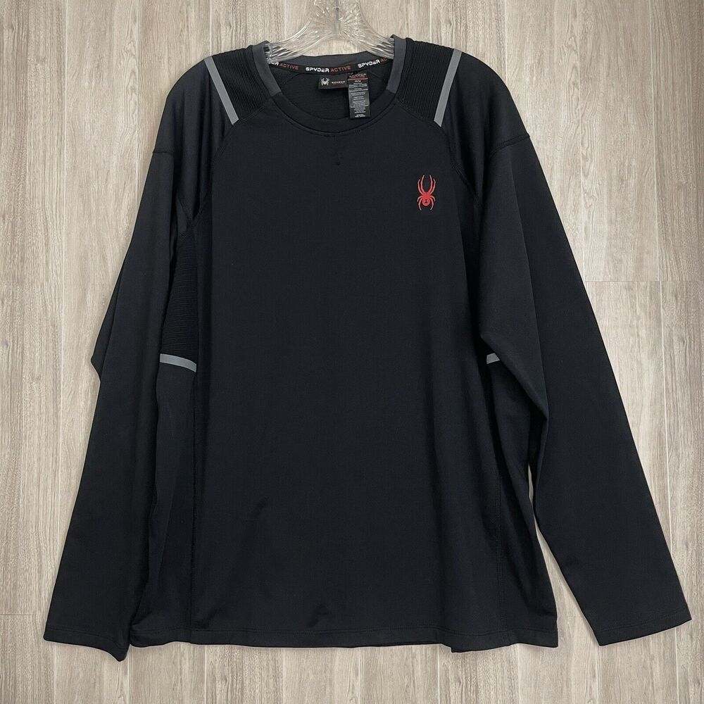 Spyder Active Long Sleeve Tee T-Shirt Mens M ProWeb Microfleece A108 Workout